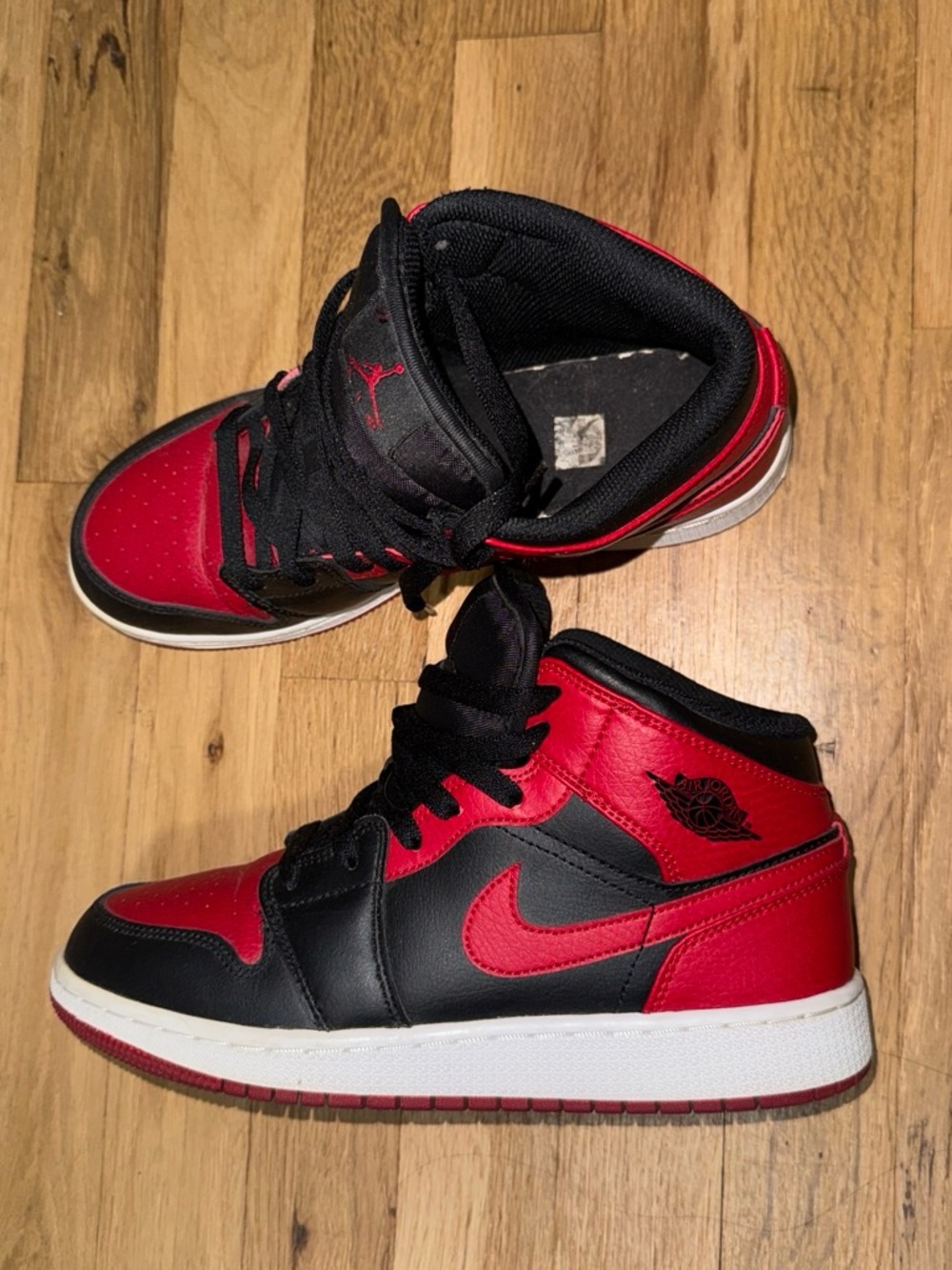 Jordan Kids' High-Top Sneakers - Black & Red